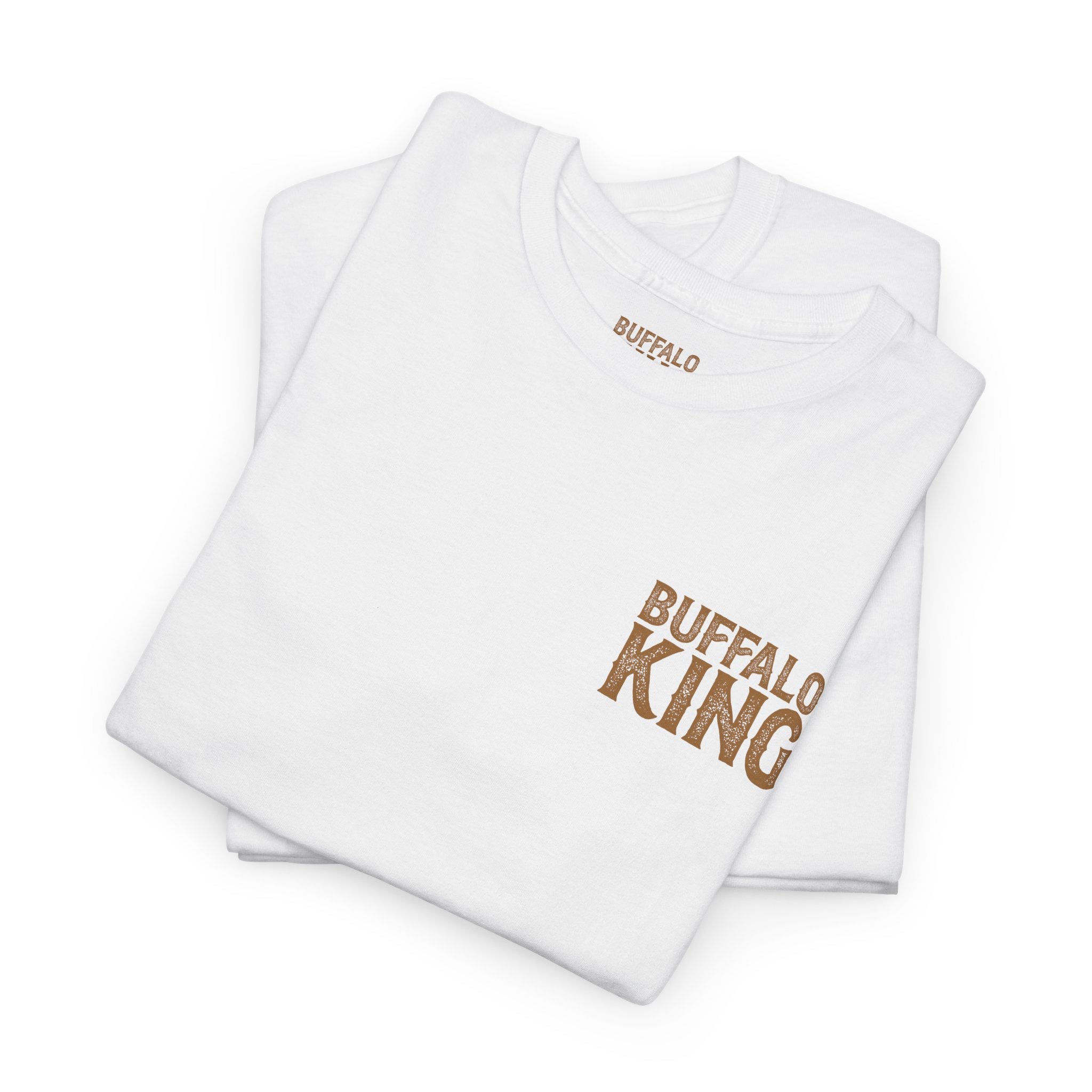 Buffalo King Rugged Heavy Cotton Tee - Casual Wear for Adventurers