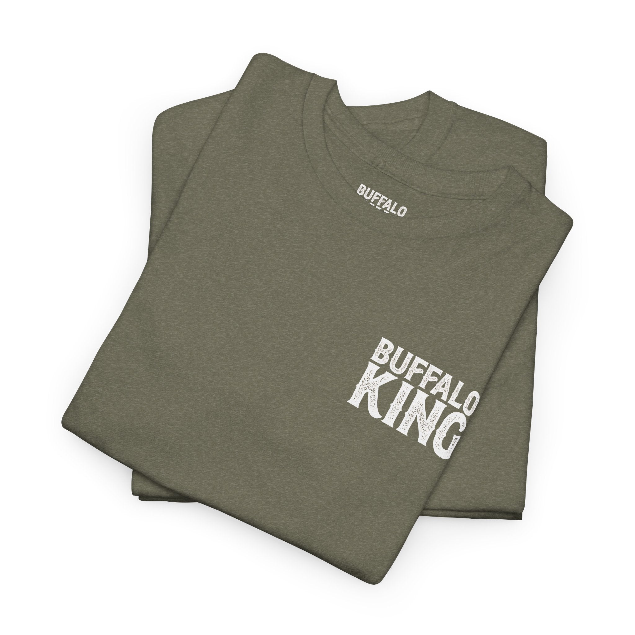 Buffalo King Rugged Heavy Cotton Tee - Casual Wear for Adventurers