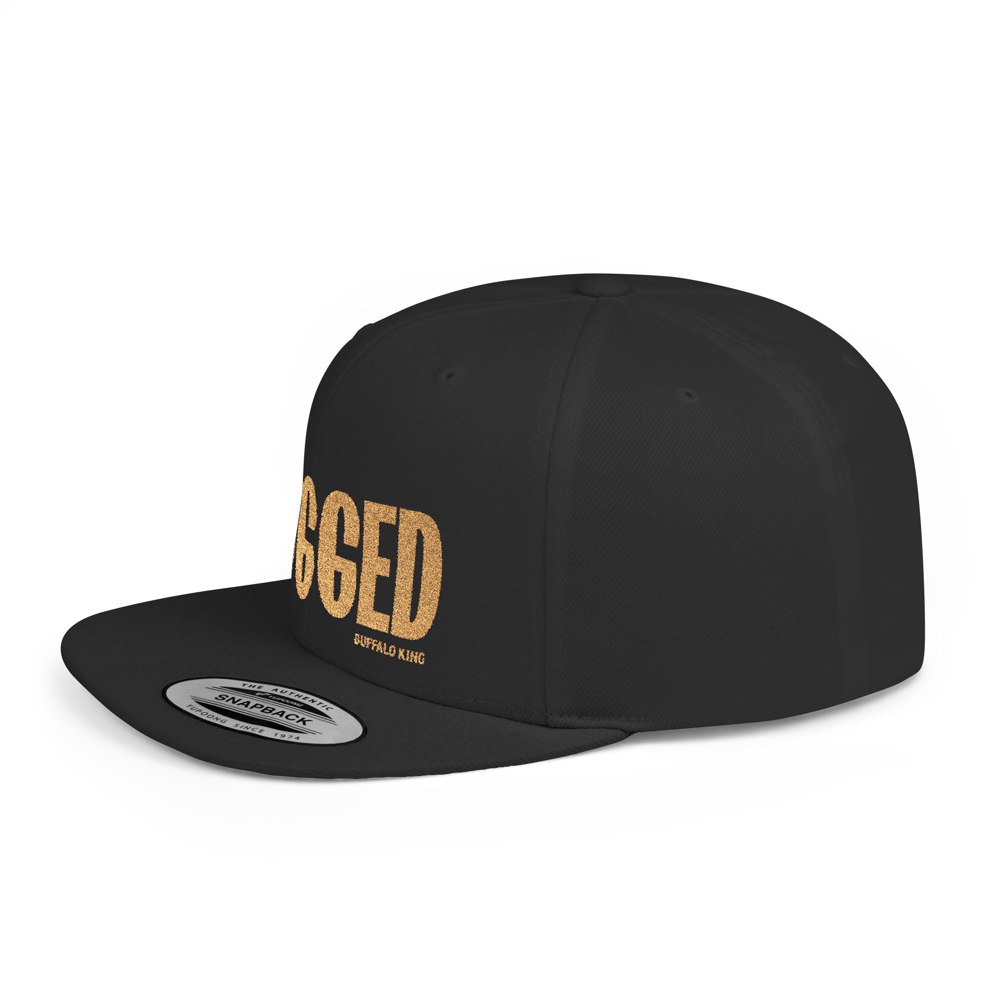 Buffalo King Be Rugged Flat Bill Snapback Cap - Trendy Adjustable Hat for Outdoorsy Style
