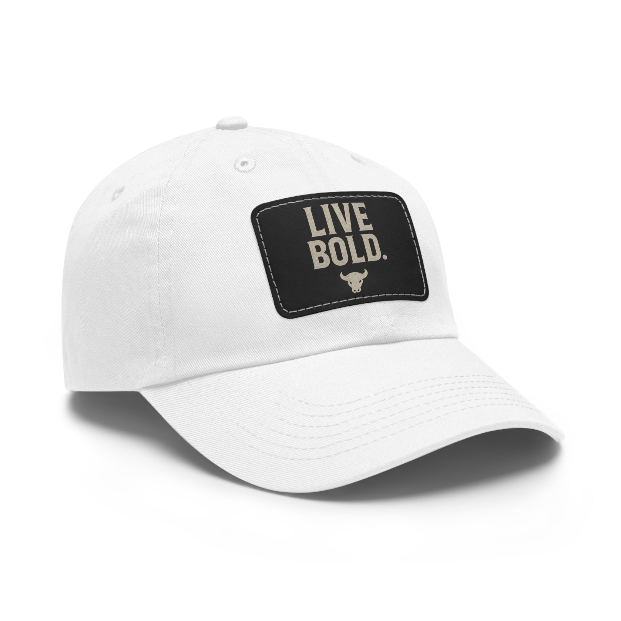 Buffalo King Live Bold Dad Hat with Leather Patch – Adjustable Black Cap for Confident Style