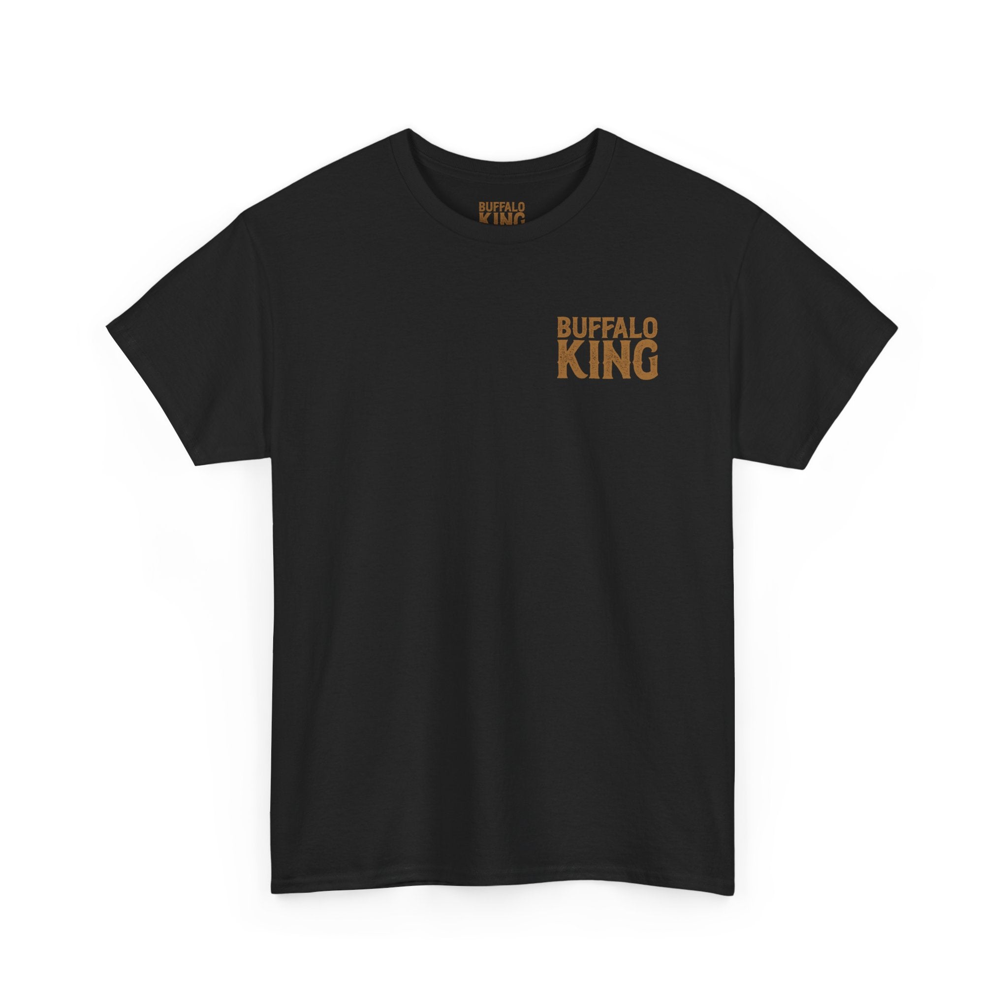 Buffalo King Rugged Heavy Cotton Tee - Casual Wear for Adventurers