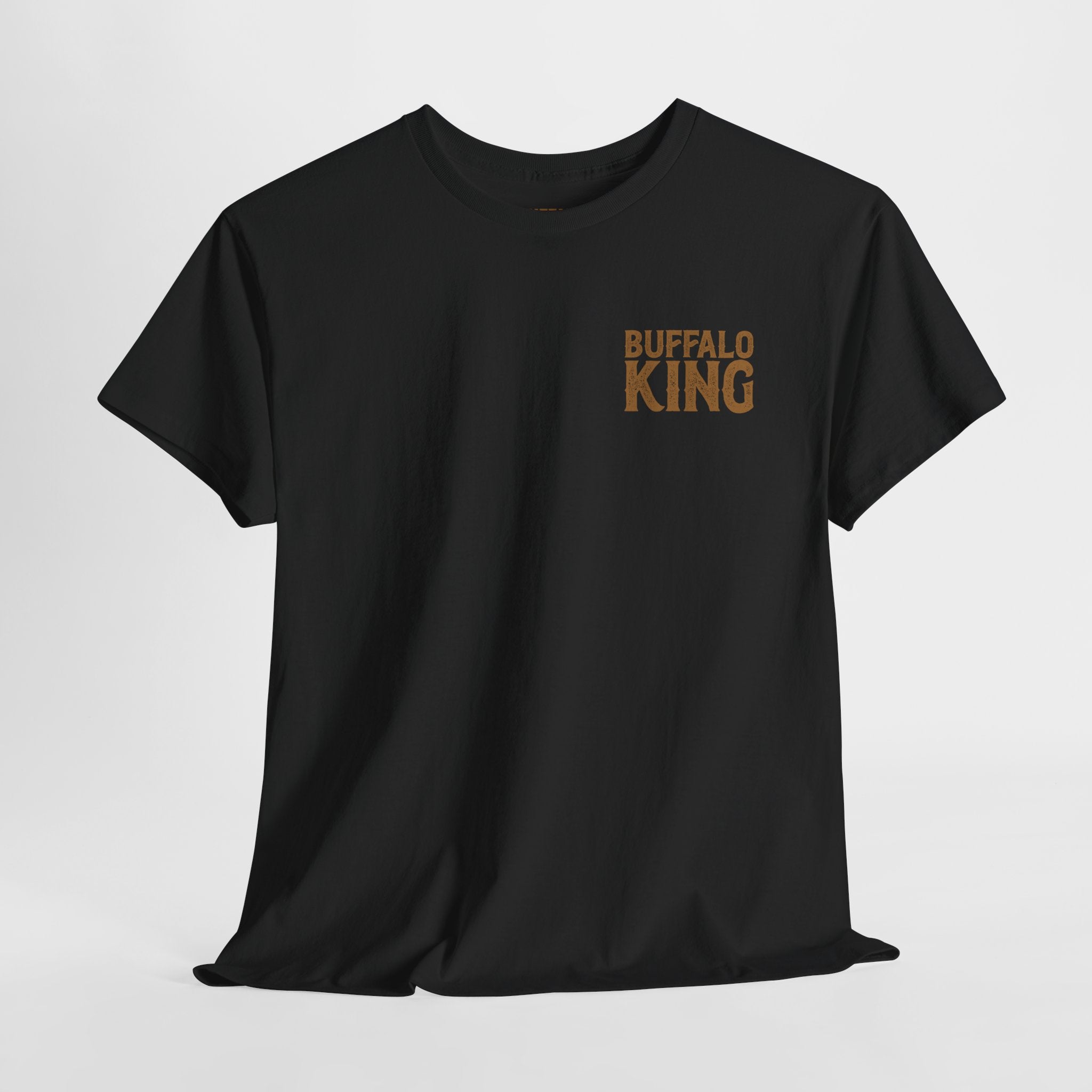 Buffalo King Rugged Heavy Cotton Tee - Casual Wear for Adventurers