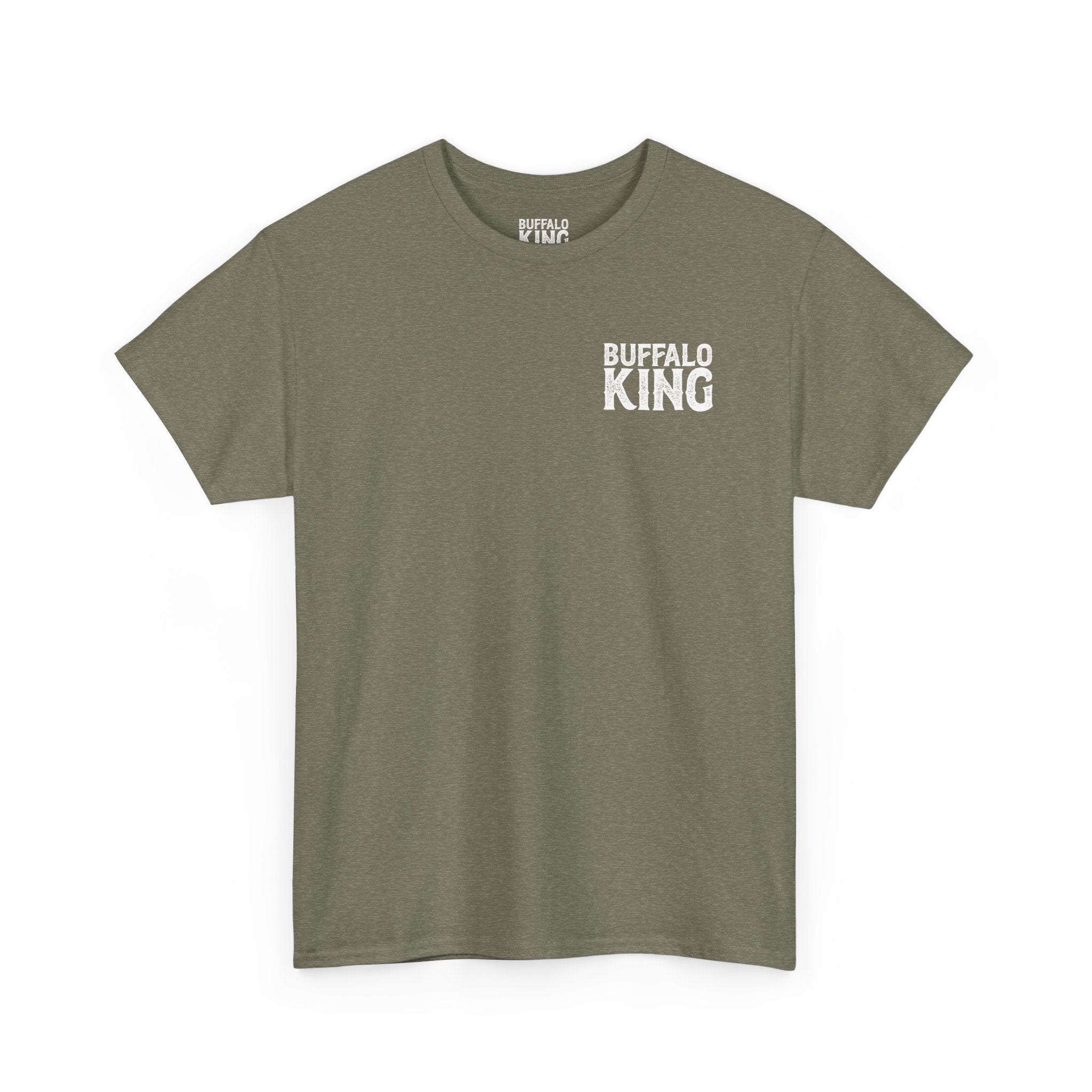 Buffalo King Rugged Heavy Cotton Tee - Casual Wear for Adventurers