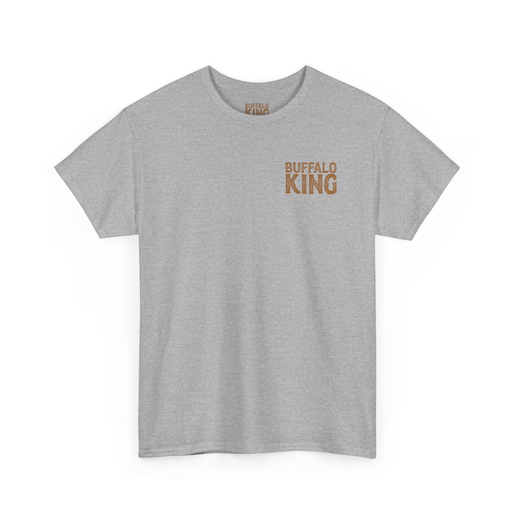 Buffalo King Rugged Heavy Cotton Tee - Casual Wear for Adventurers
