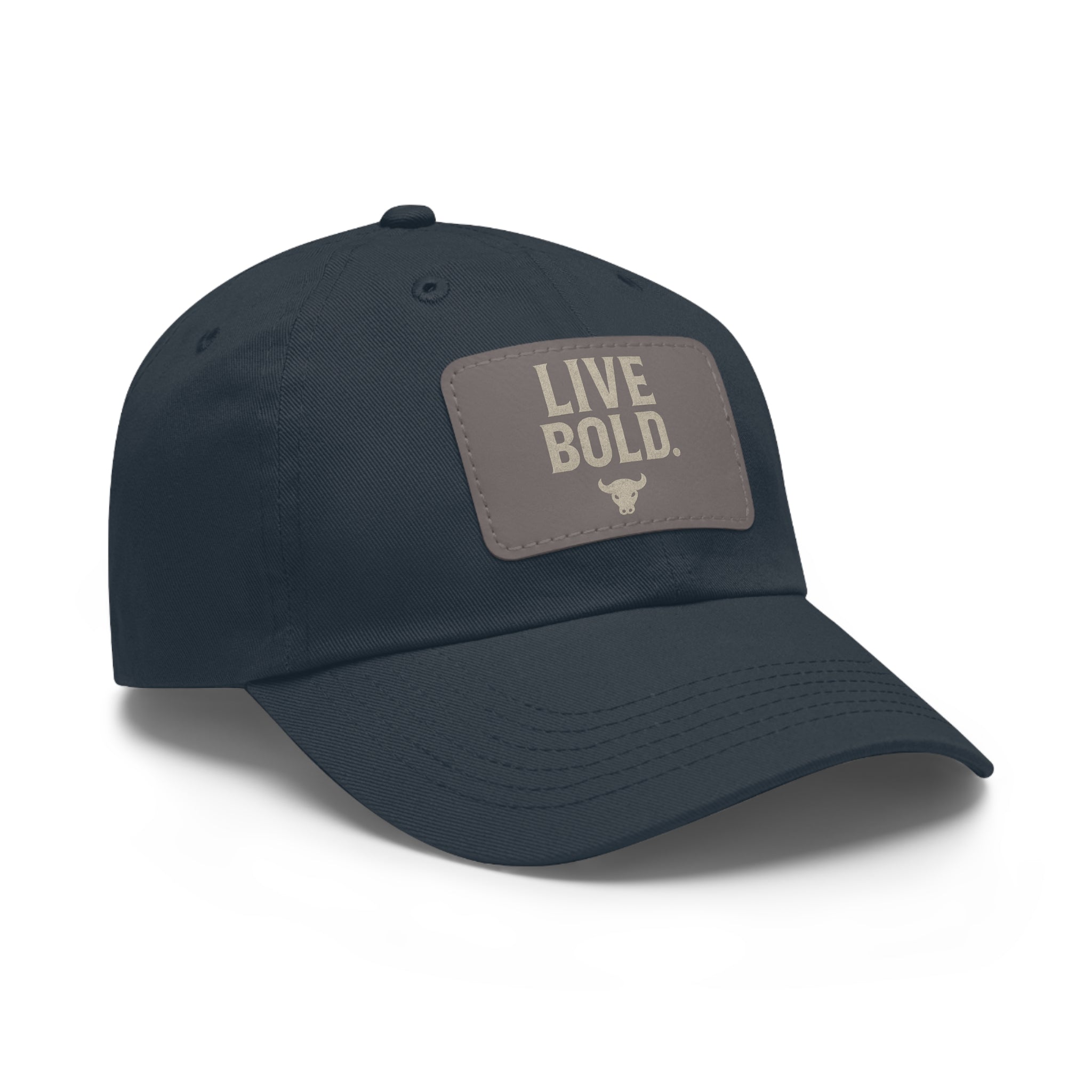 Buffalo King Live Bold Dad Hat with Leather Patch – Adjustable Black Cap for Confident Style