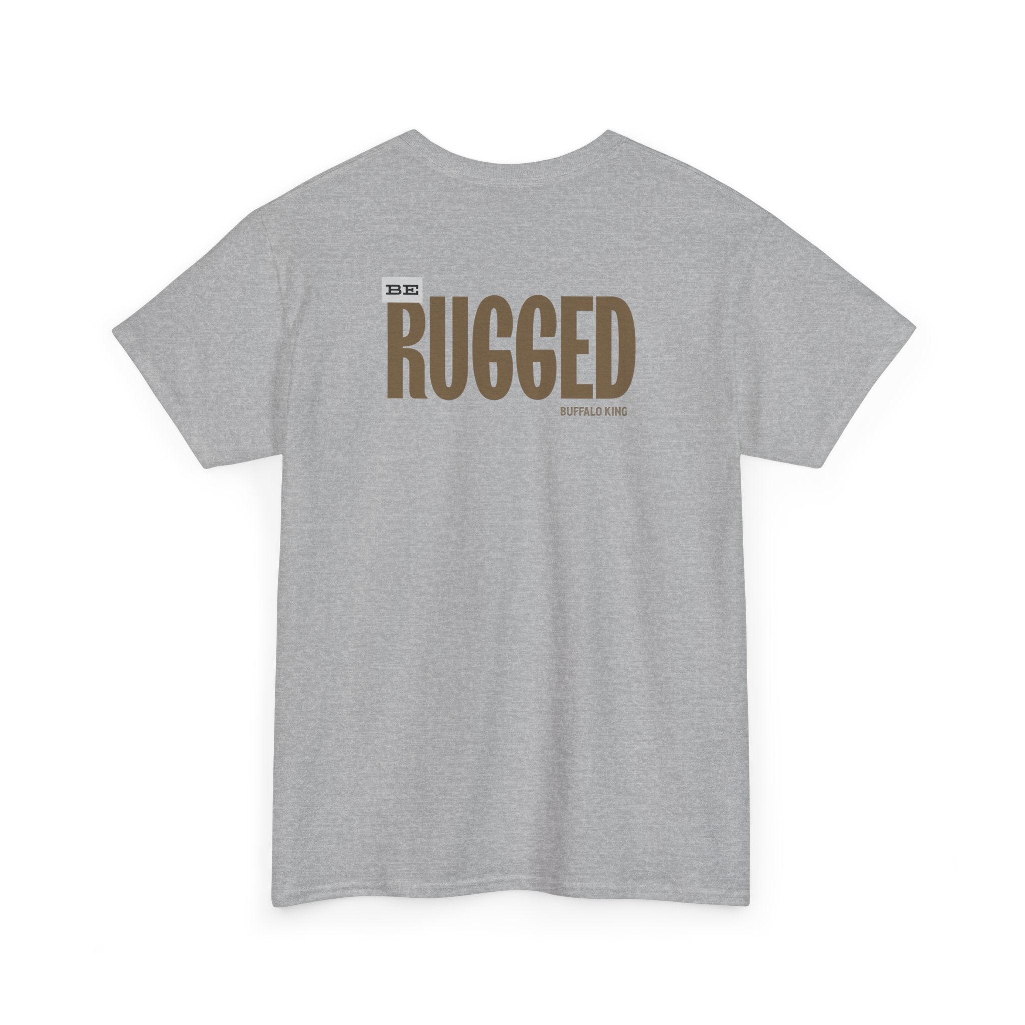 Buffalo King Rugged Heavy Cotton Tee - Casual Wear for Adventurers