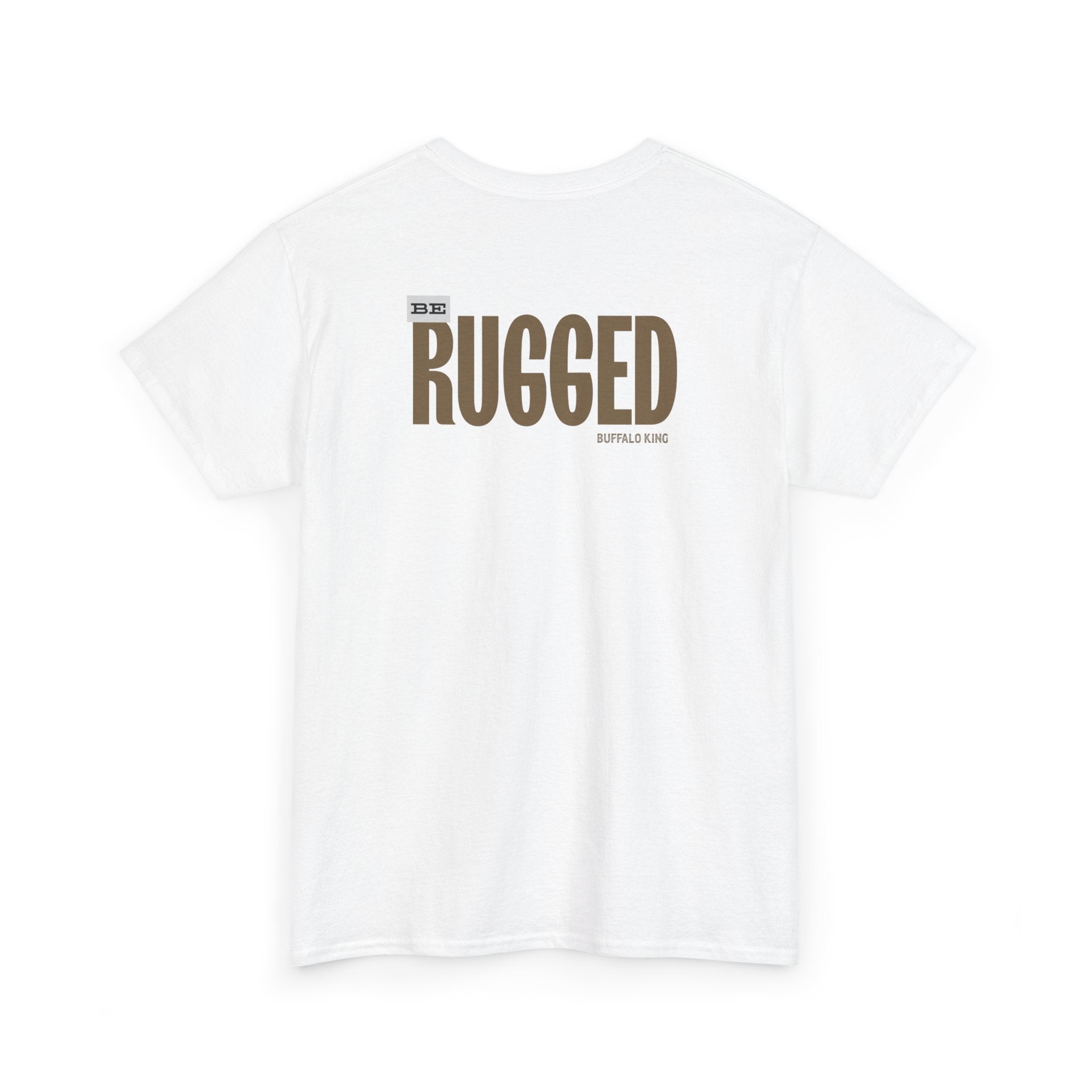 Buffalo King Rugged Heavy Cotton Tee - Casual Wear for Adventurers