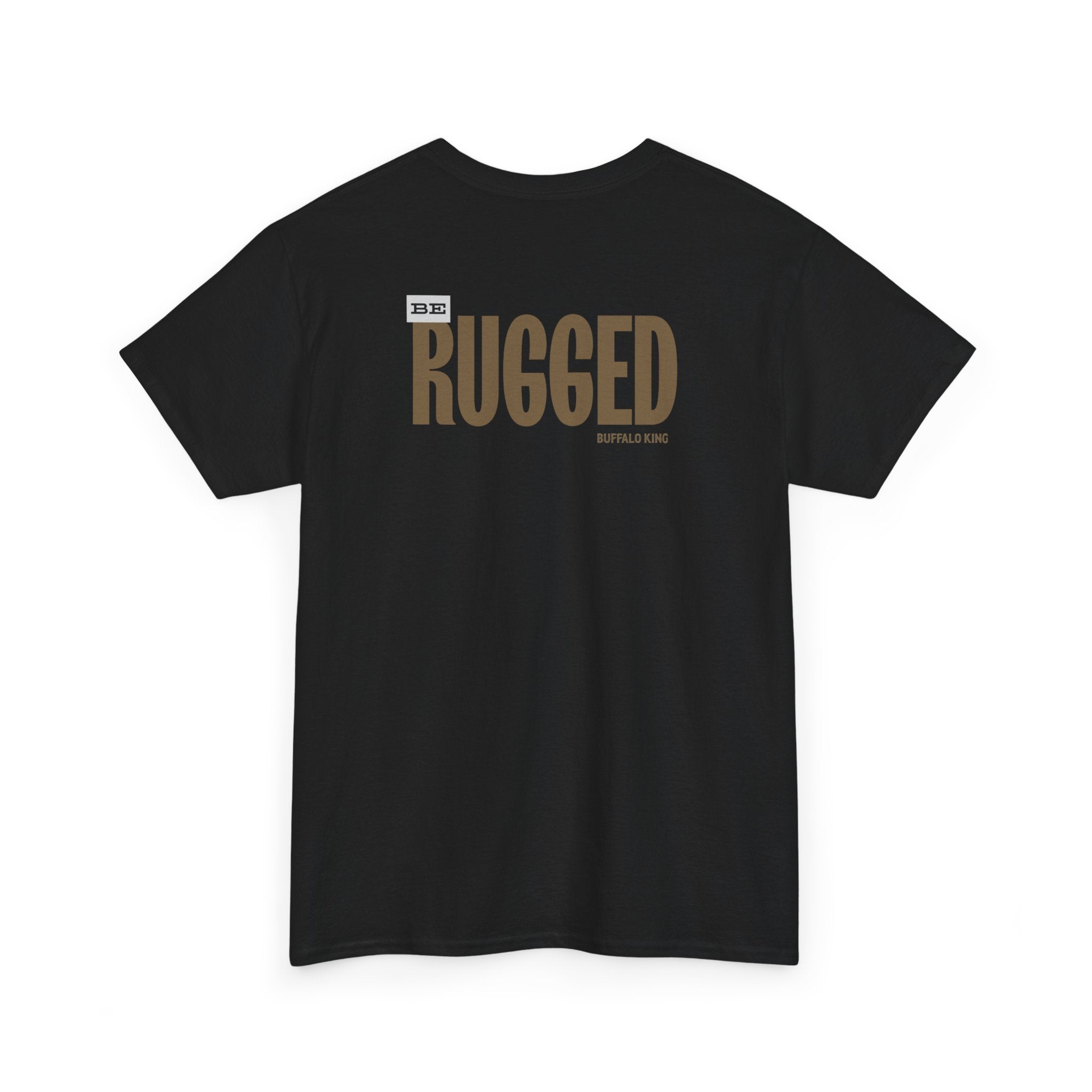 Buffalo King Rugged Heavy Cotton Tee - Casual Wear for Adventurers