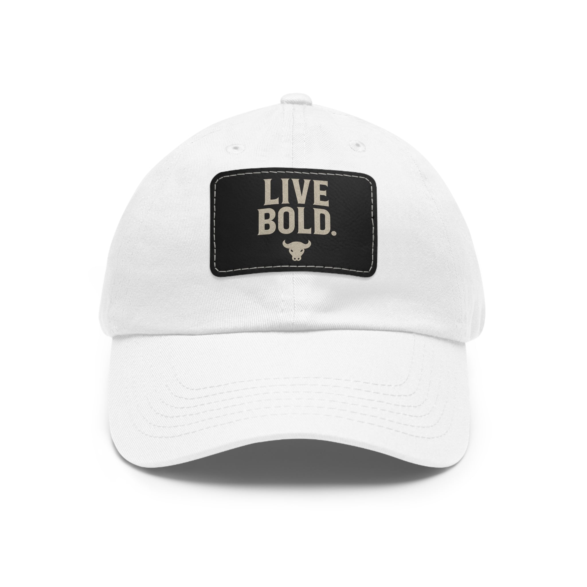 Buffalo King Live Bold Dad Hat with Leather Patch – Adjustable Black Cap for Confident Style