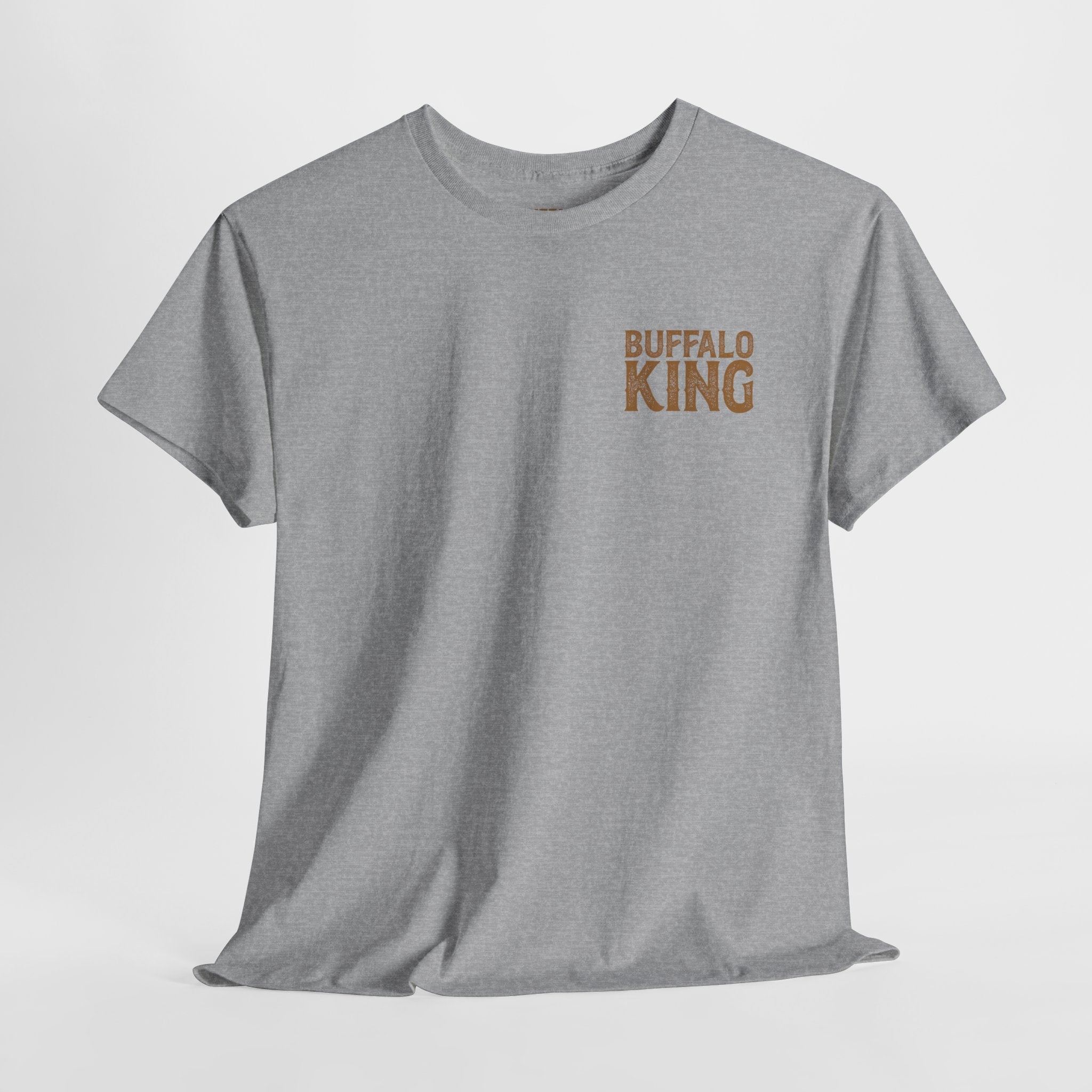 Buffalo King Rugged Heavy Cotton Tee - Casual Wear for Adventurers
