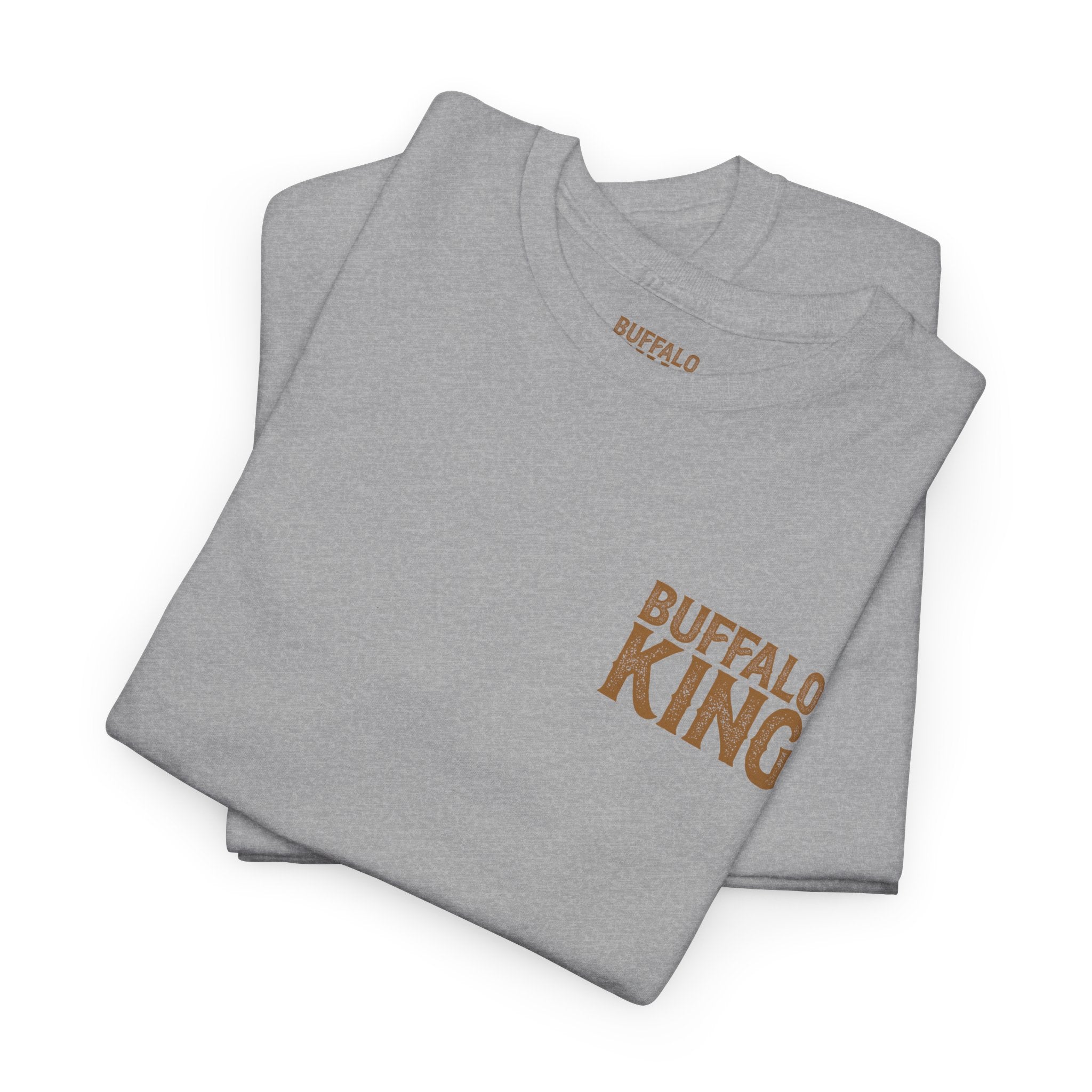 Buffalo King Rugged Heavy Cotton Tee - Casual Wear for Adventurers