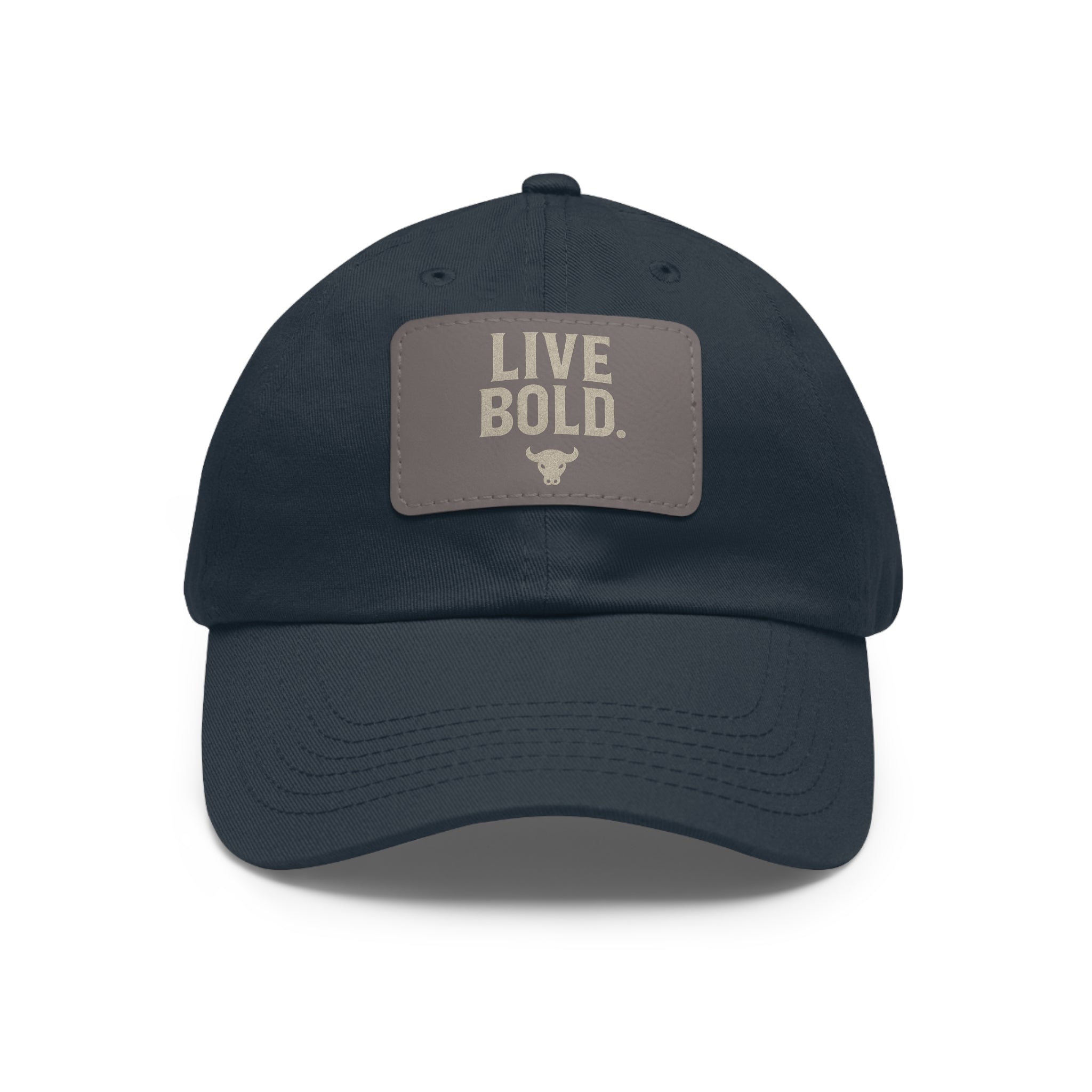 Buffalo King Live Bold Dad Hat with Leather Patch – Adjustable Black Cap for Confident Style