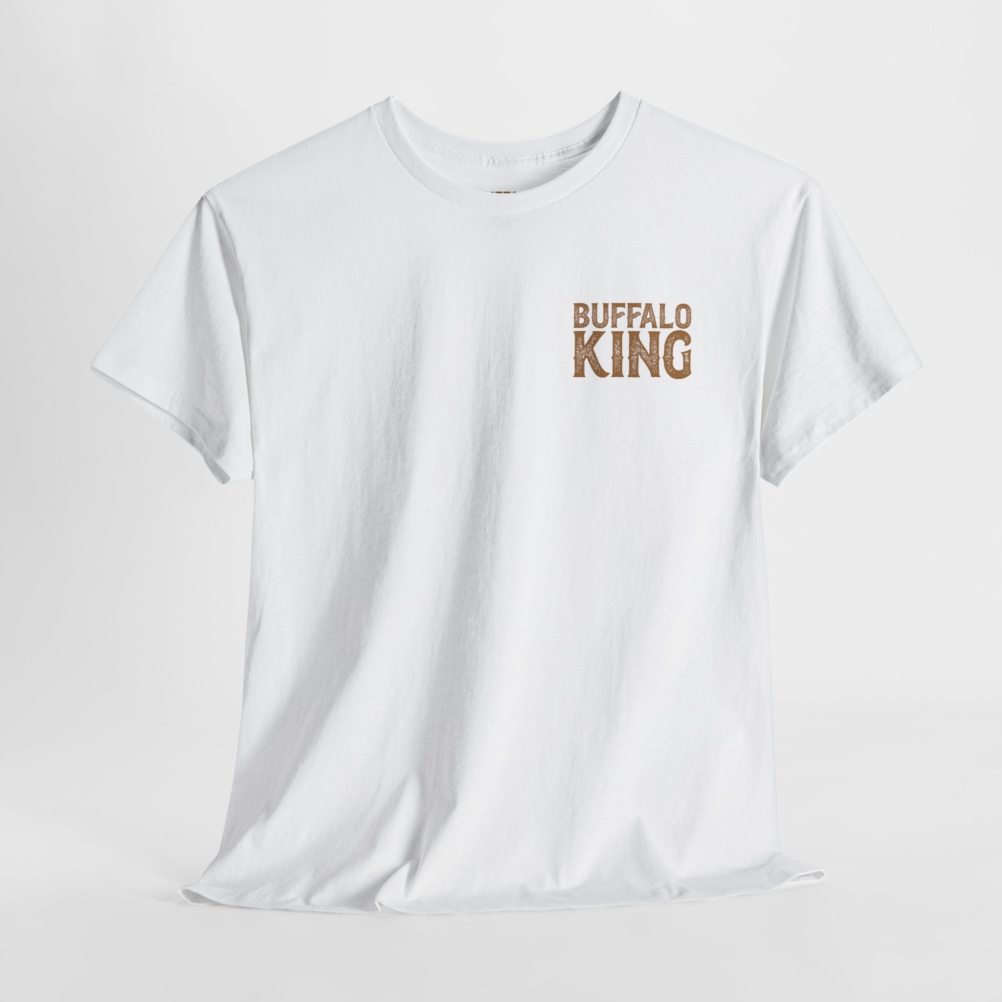 Buffalo King Rugged Heavy Cotton Tee - Casual Wear for Adventurers