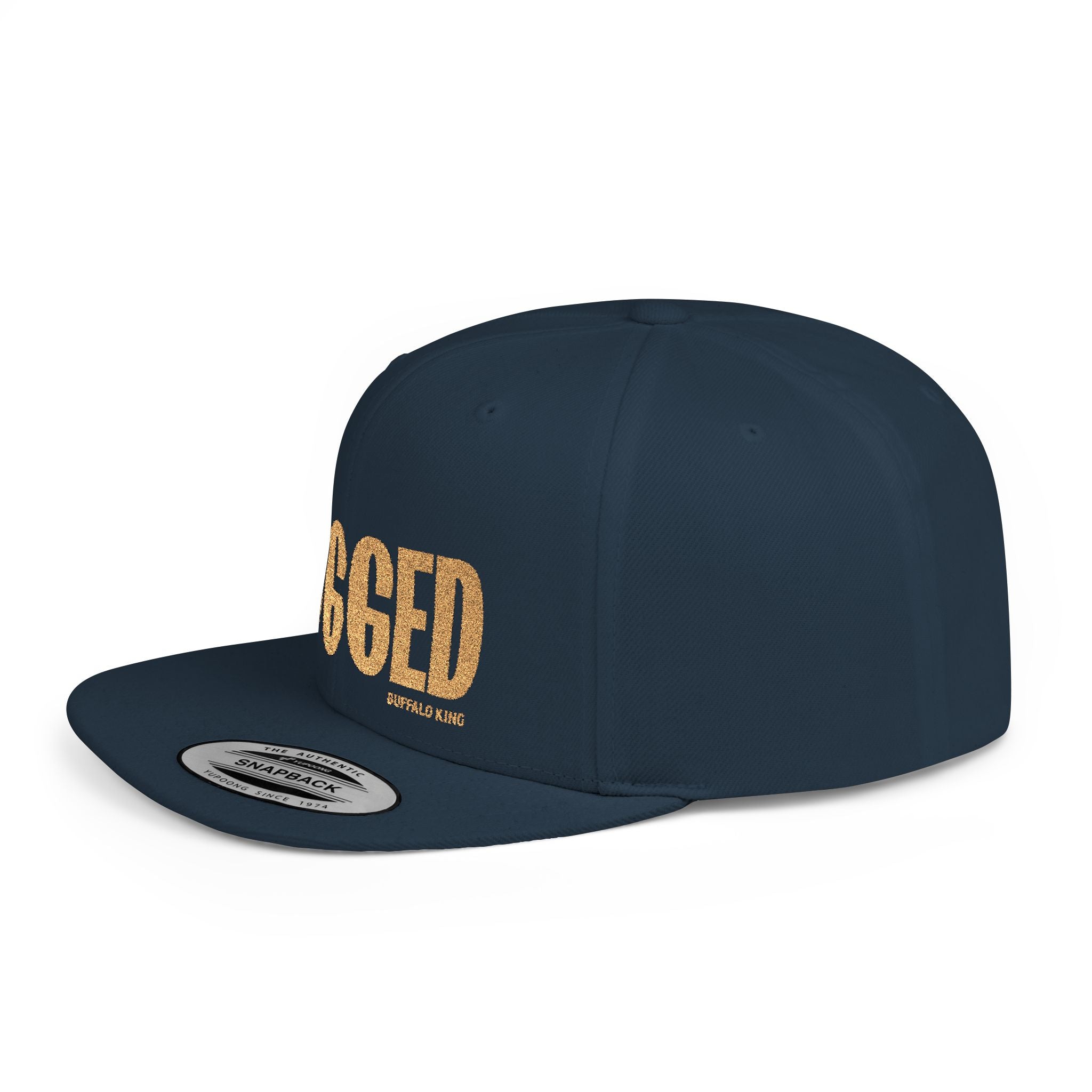 Buffalo King Be Rugged Flat Bill Snapback Cap - Trendy Adjustable Hat for Outdoorsy Style