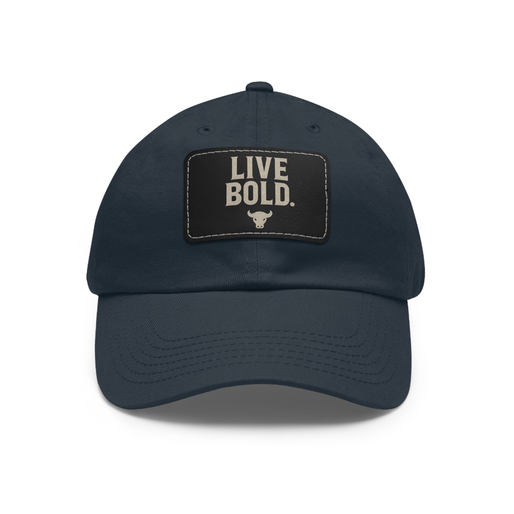 Buffalo King Live Bold Dad Hat with Leather Patch – Adjustable Black Cap for Confident Style