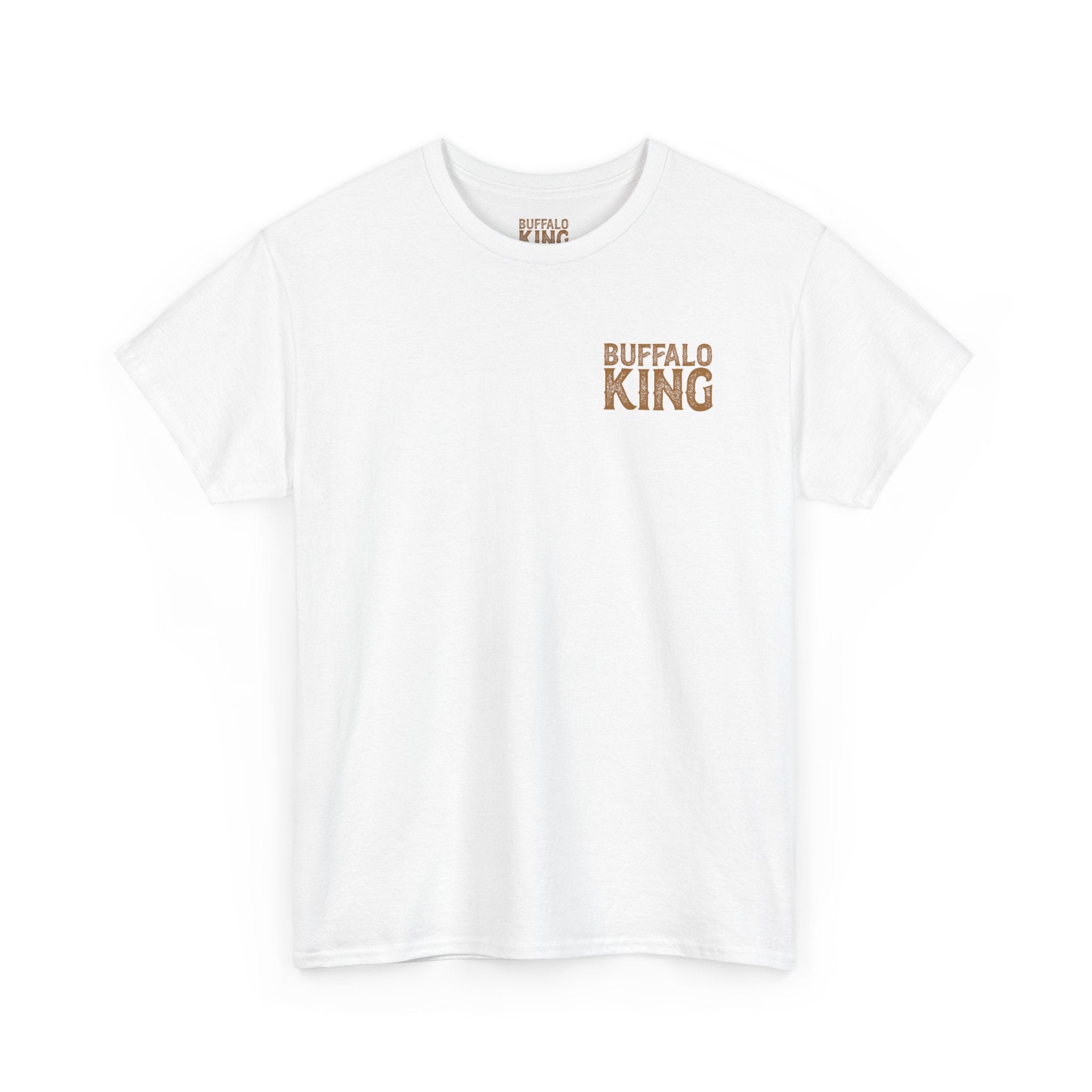 Buffalo King Rugged Heavy Cotton Tee - Casual Wear for Adventurers