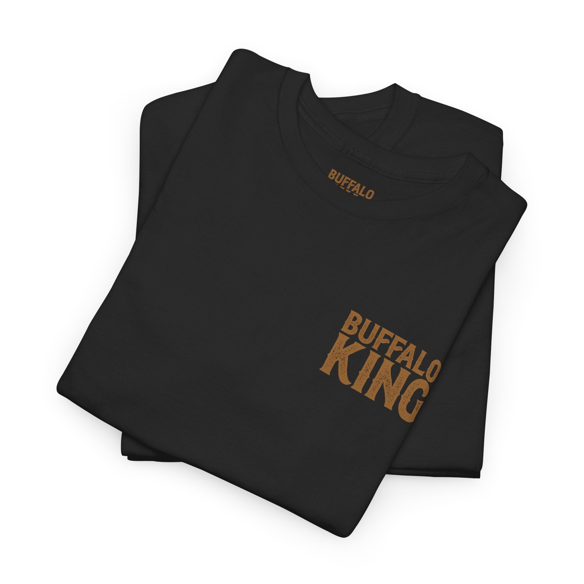Buffalo King Rugged Heavy Cotton Tee - Casual Wear for Adventurers