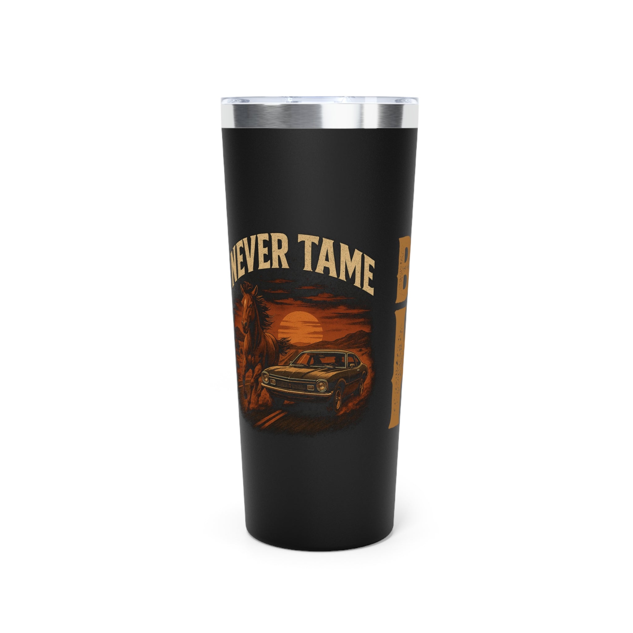 Buffalo King Copper Insulated Tumbler – Ride Hard, Buffalo Kid – 22oz Travel Mug