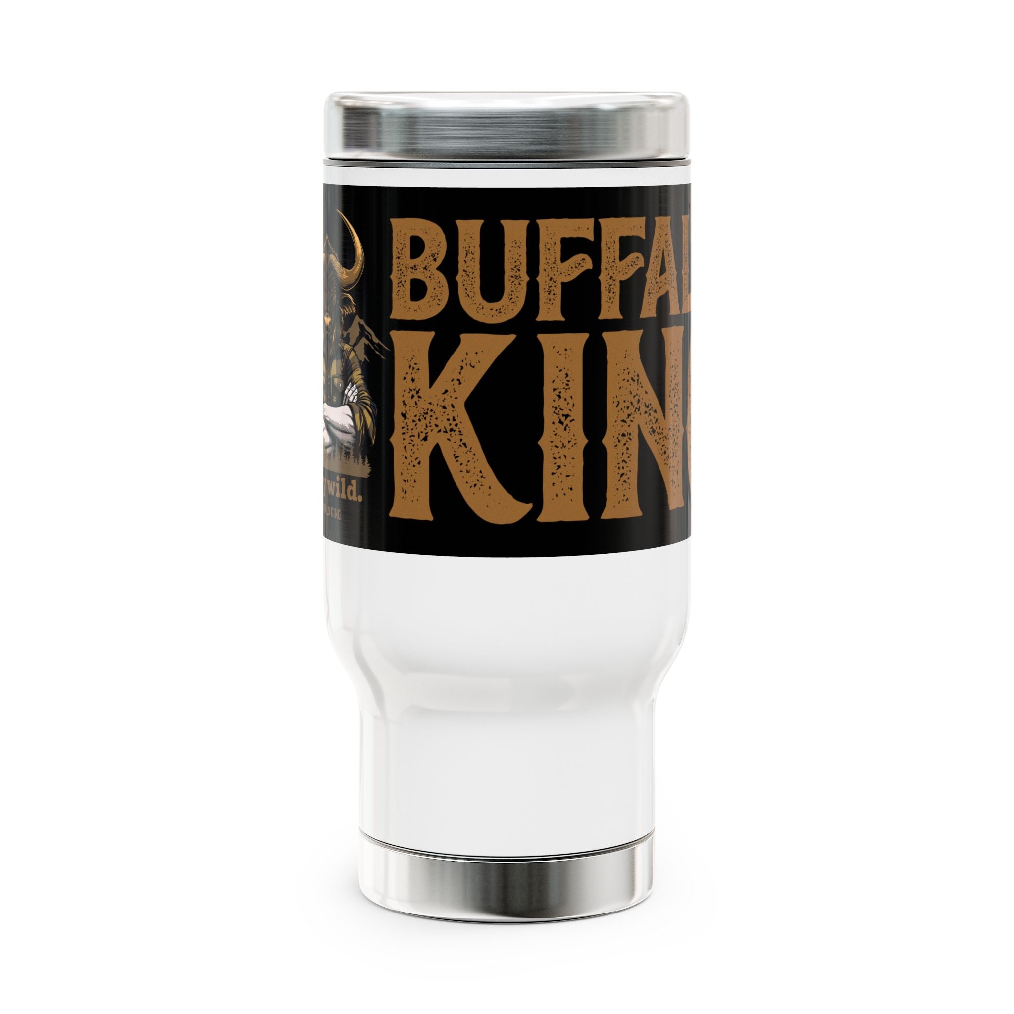 Buffalo King Stainless Steel Travel Mug - Stay Wild 14oz Adventure Tumbler