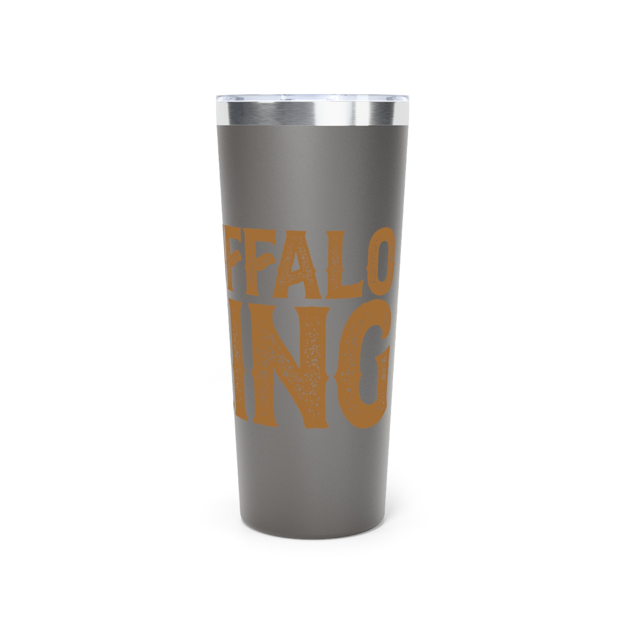 Buffalo King Copper Insulated Tumbler – Ride Hard, Buffalo Kid – 22oz Travel Mug