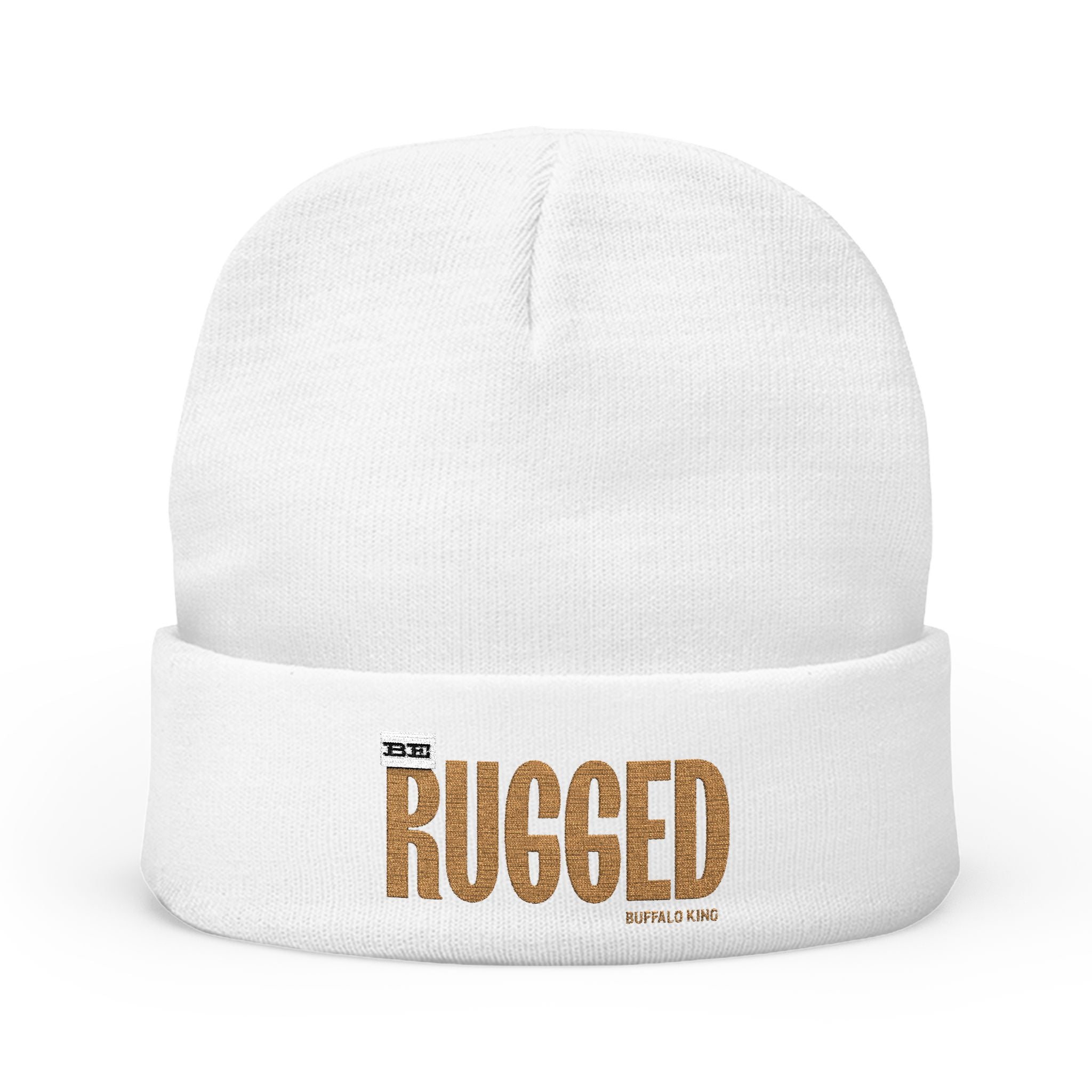 Buffalo King Rugged Embroidered Knit Beanie - Cozy Winter Accessory for Outdoor Enthusiasts