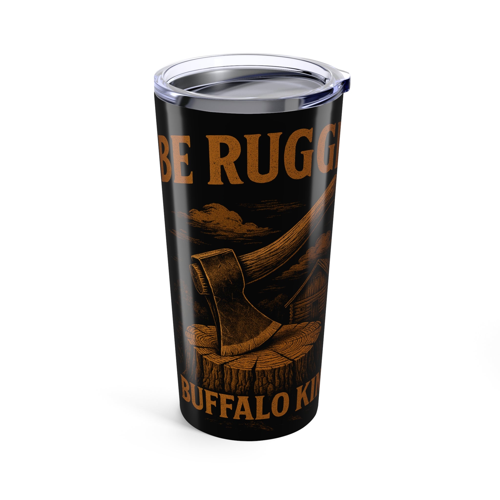 Buffalo King Rustic Adventure Tumbler 20oz - Perfect for Camping & Outdoor Enthusiasts