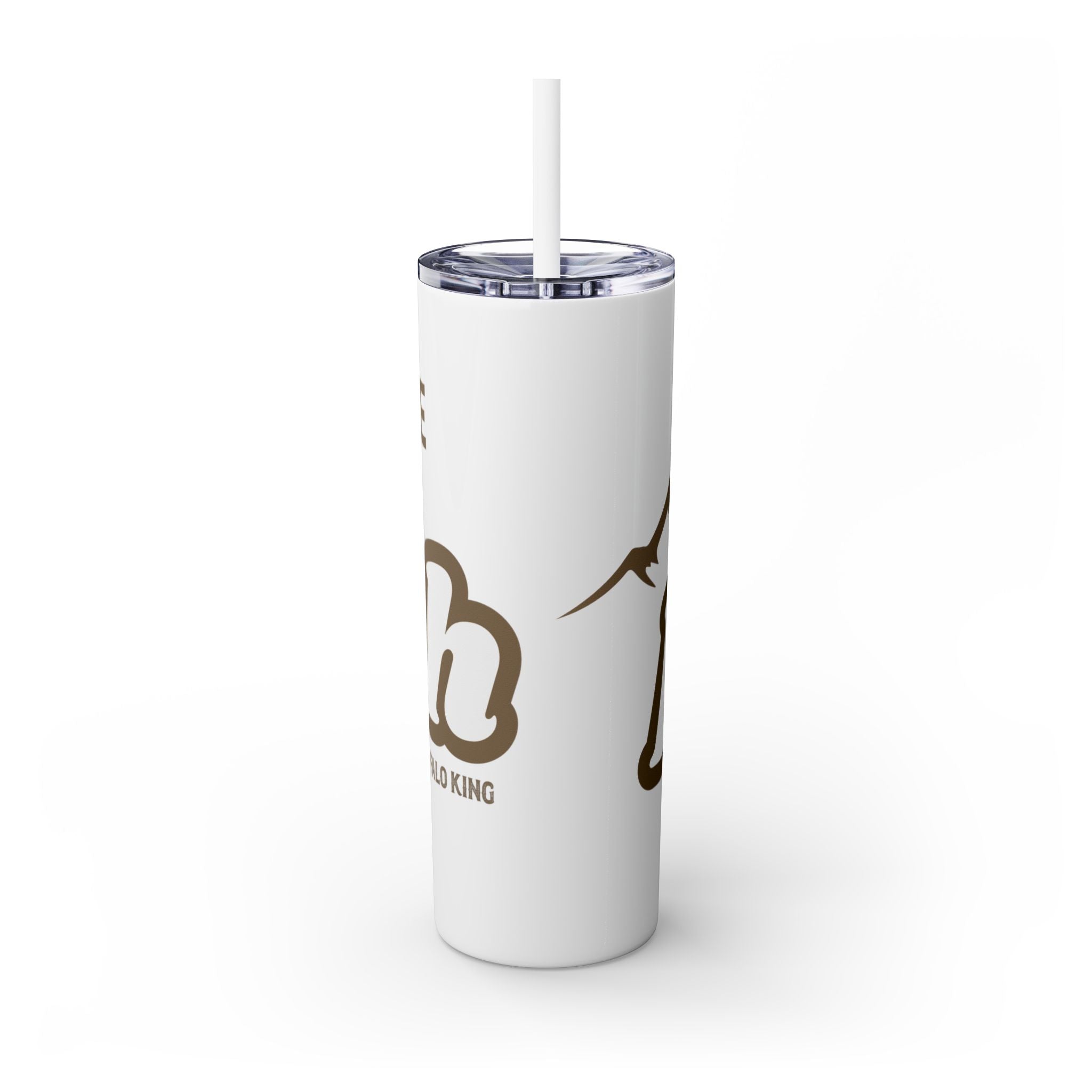 Buffalo King Adventure-Inspired Skinny Tumbler with Straw - 20oz 'Forget Your Path'