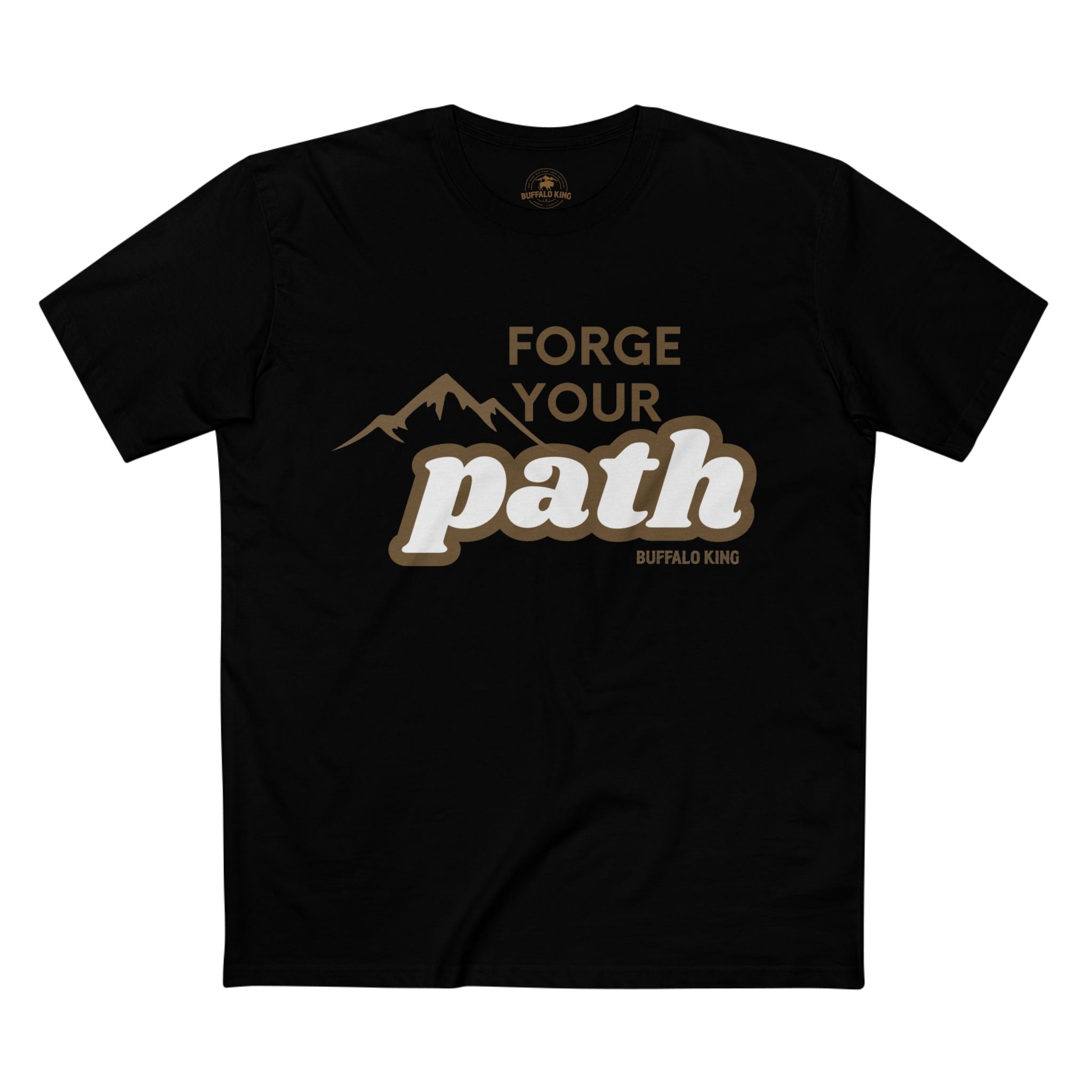 Buffalo King Adventure-Inspired Adult Staple Tee – 'Forge Your Path'