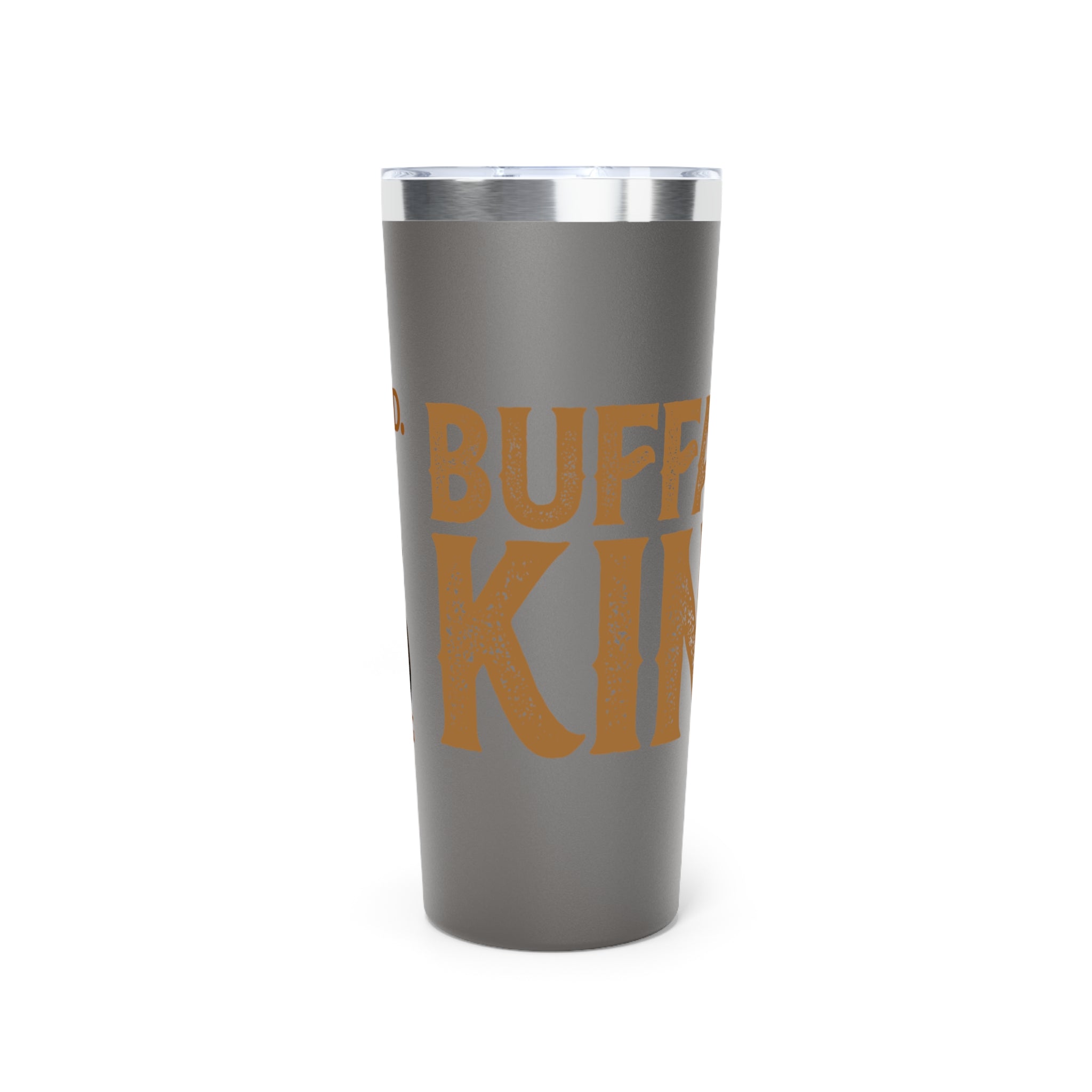 Buffalo King Copper Insulated Tumbler – Ride Hard, Buffalo Kid – 22oz Travel Mug