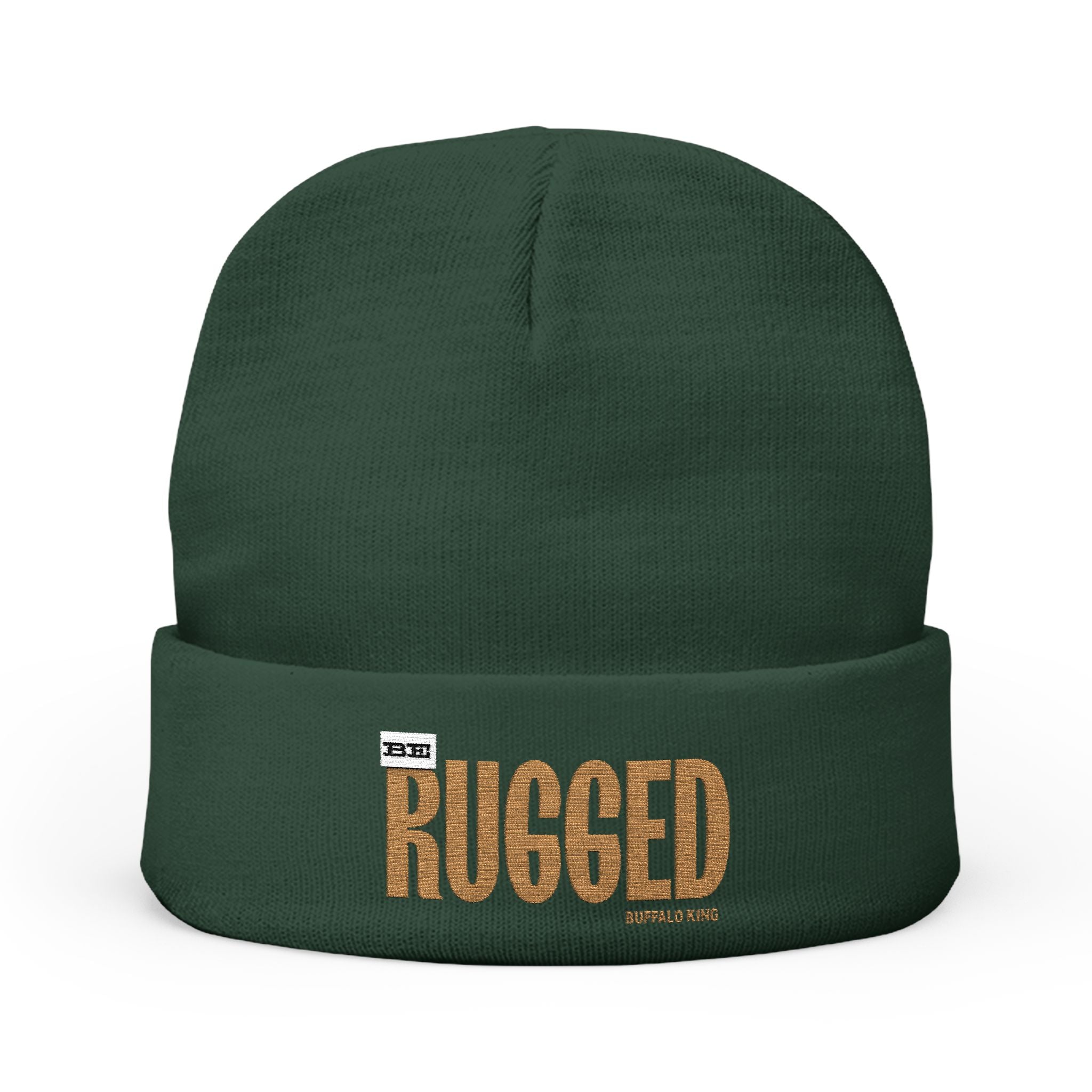Buffalo King Rugged Embroidered Knit Beanie - Cozy Winter Accessory for Outdoor Enthusiasts